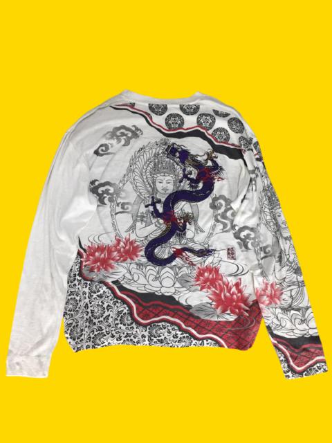 Other Designers Vintage - Karakuri Tamashi Embroided Dragon & Ascetic Budhist Shirt