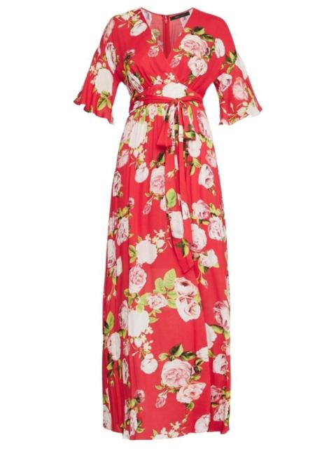 Other Designers Floral-Print Faux-Wrap Maxi Dress