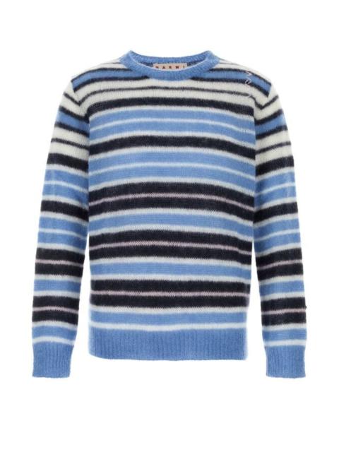 Marni Marni Men Embroidered Mohair Blend Sweater