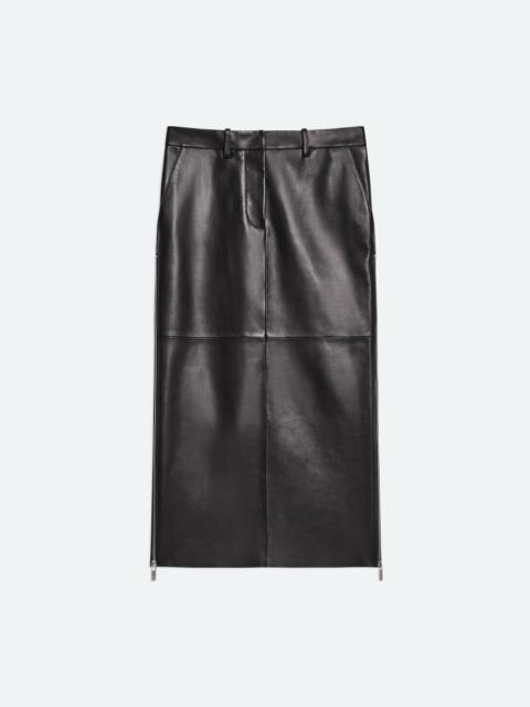Helmut Lang LEATHER ZIP SKIRT