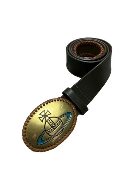 Vivienne Westwood VIVIENNE WESTWOOD METAL BUCKLE ENGRAVED ORB BELT