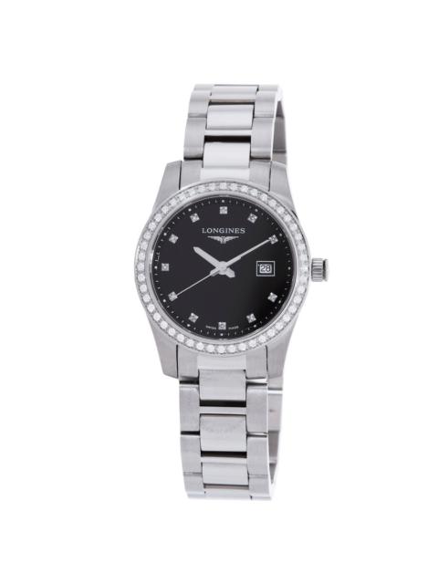Longines Longines Conquest Quartz Diamond Black Dial Ladies Watch L3.300.0.57.6