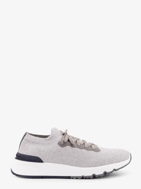 Brunello Cucinelli Brunello Cucinelli Men Low-Top Cotton Knit And Leather Sneakers