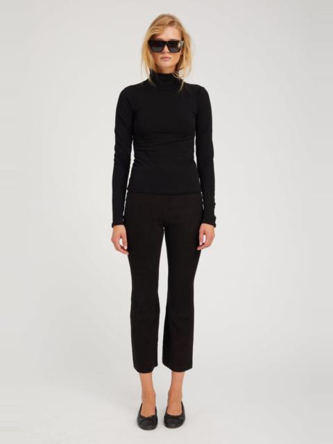 SPRWMN BLACK SUEDE CROP FLARE