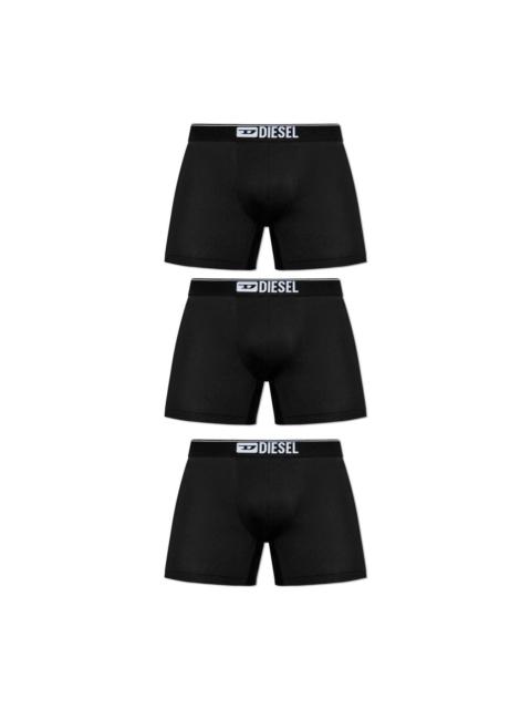 Diesel 3 Pack Logo Waistband Boxers