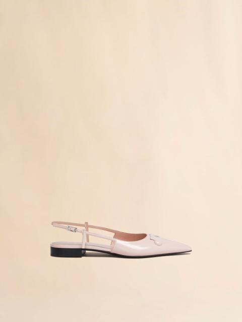 Marni PINK LEATHER TRUNKAROO POINTED TOE SLINGBACK