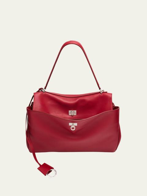 BALENCIAGA Rodeo Medium Leather Top-Handle Bag