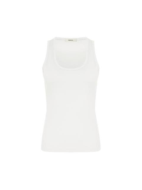 Womens  Interlock Tank Top - Off-White