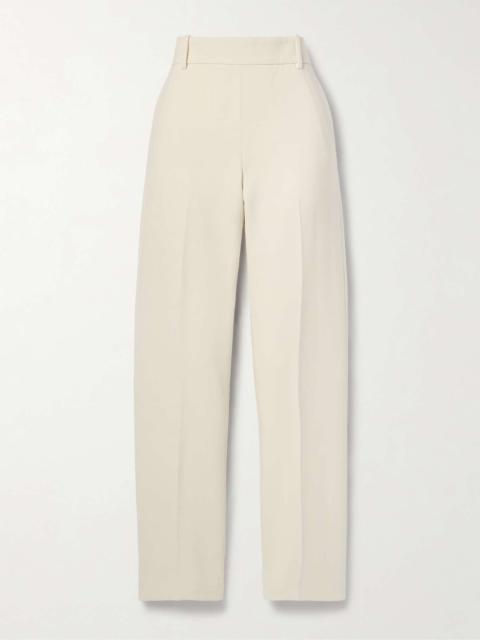 Cambie twill straight-leg pants Cream