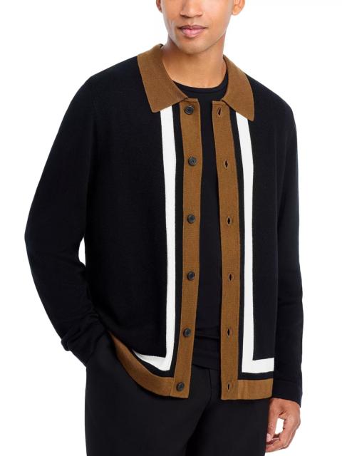 HUGO Color Blocked Button Sweater