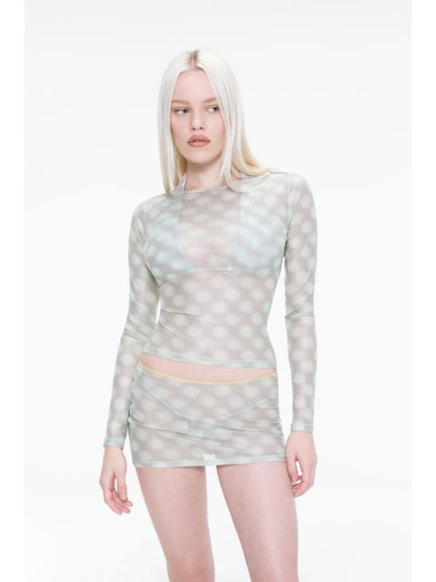 miaou AMELIA TOP - MINT BLURRED DOT