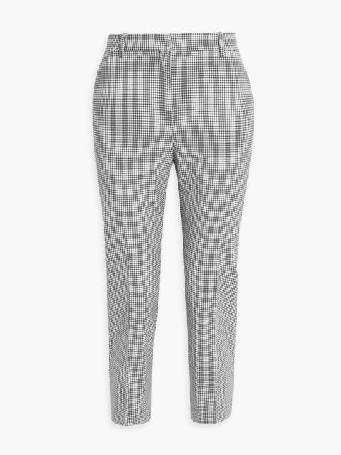 Theory Cropped gingham wool-blend slim-leg pants