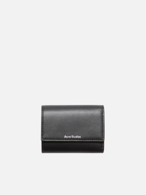 Acne Studios Trifold leather wallet - Black