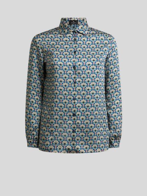 Etro TWILL SHIRT WITH MICRO PALM MOTIF