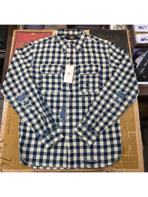 RRL by Ralph Lauren RRL Double RL Ralph Lauren Linen Grid Patch Shirt