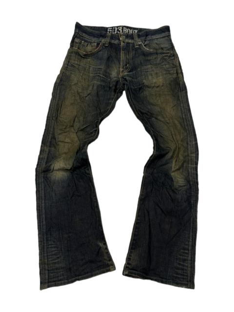 Other Designers FLARED🔥EDWIN 503 MUD WASH BOOTCUT WAXED DENIM JEANS