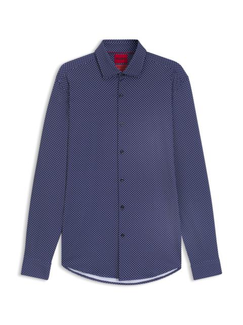 HUGO SLIM-FIT SHIRT IN PRINTED PERFORMANCE-STRETCH JERSEY