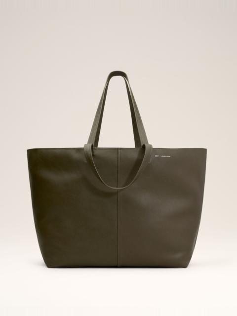 AMI Paris GREEN LEATHER MIDI MAXI TOTE BAG