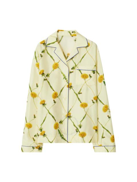 Burberry Dandelion-Print Silk Pyjama Shirt