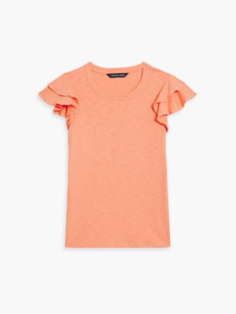 VERONICA BEARD Akeela ruffled Pima cotton-jersey top