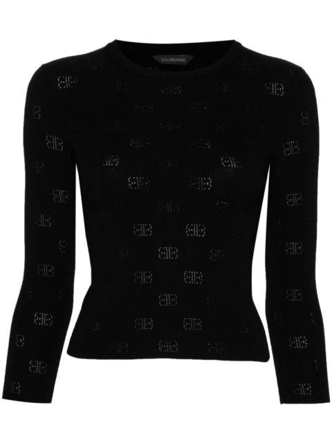 BALENCIAGA Balenciaga Women Open-Knit Wool Top