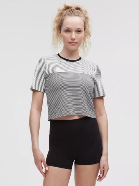 lululemon Seamless Classic-Fit Mariner Stripe Cropped T-Shirt