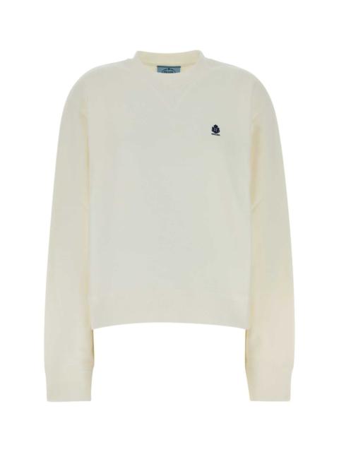 Prada Prada Women White Cotton Sweatshirt