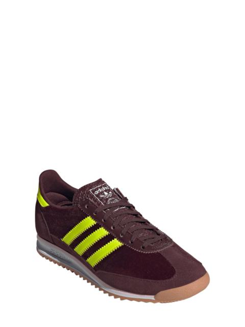 adidas SL 72 Sneaker in Aurora Ruby/Solar Yellow/Gum at Nordstrom