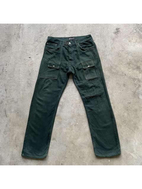 Levi's THRASHED💥 Vintage Kalimera Green Bush Pocket Jeans Pants W32