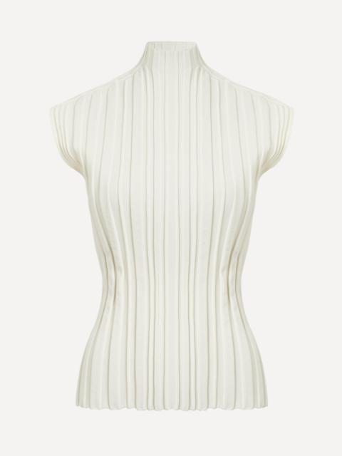 Pleats Please Issey Miyake Rib-Knit Top
