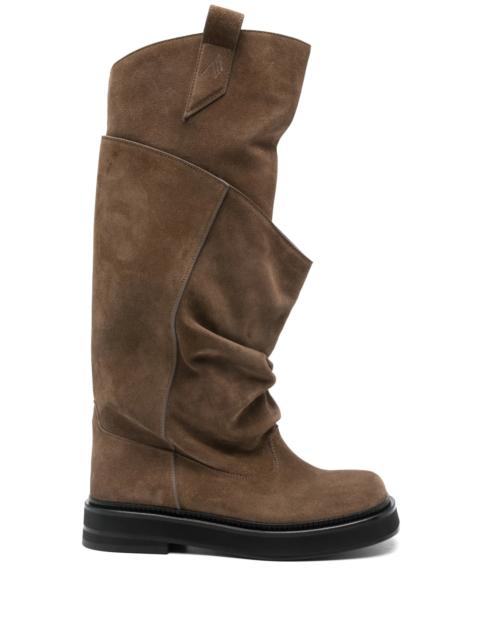 THE ATTICO The Attico 35mm Passeggiata Suede Knee-high Boots