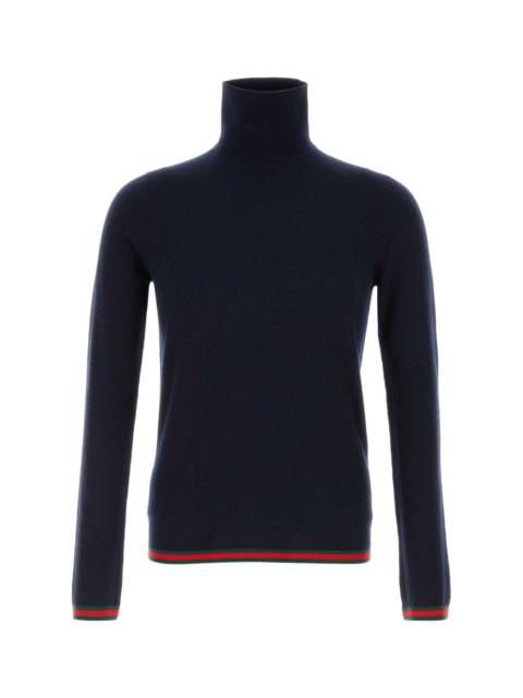 GUCCI Gucci Men Midnight Blue Cashmere Sweater