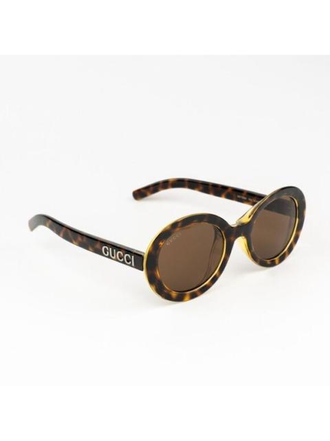 GUCCI SALE!NEW Gucci GG1722SA 002 Spotted Havana Nicotine Brown Unisex Oval Sunglasses