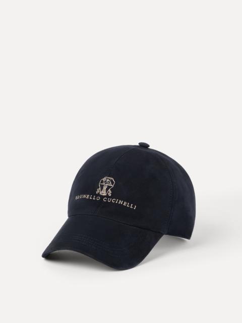 Brunello Cucinelli Suede baseball cap with embroidered logo