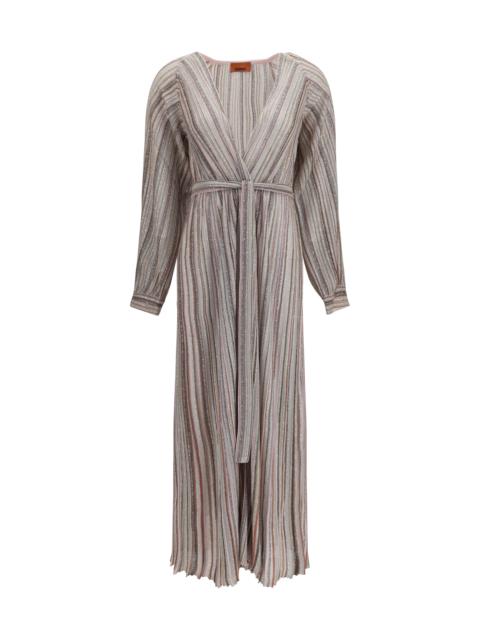 Missoni Missoni Long Sequin Cardigan Dress Pink