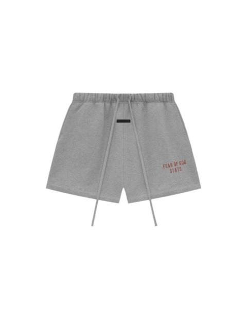 ESSENTIALS FLEECE SOCCER SHORTS (DARK HEATHER)