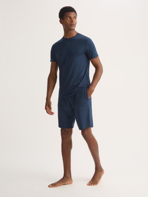 Derek Rose Men's Lounge Shorts Basel Micro Modal Stretch Navy