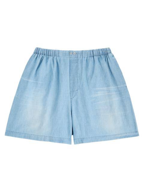 Acne Studios Logo-printed Washed Cotton-blend Shorts