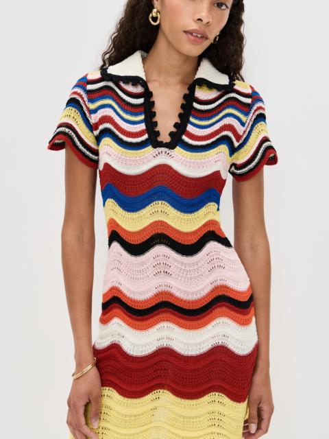La DoubleJ Chevron Mini Dress