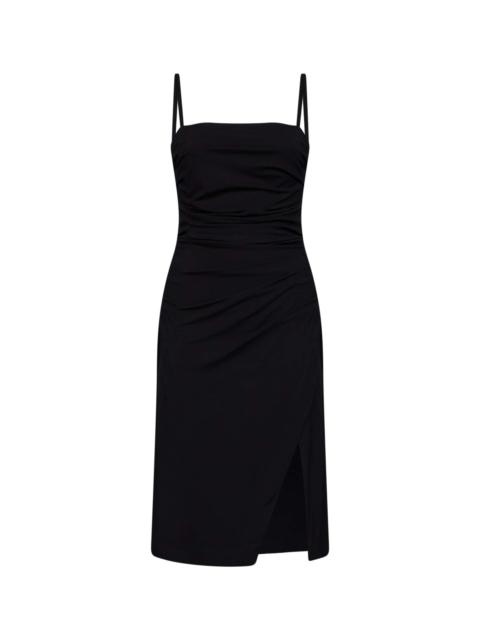 Dolce & Gabbana Dolce & Gabbana Women Black Stretch Jersey Draped Midi Dress