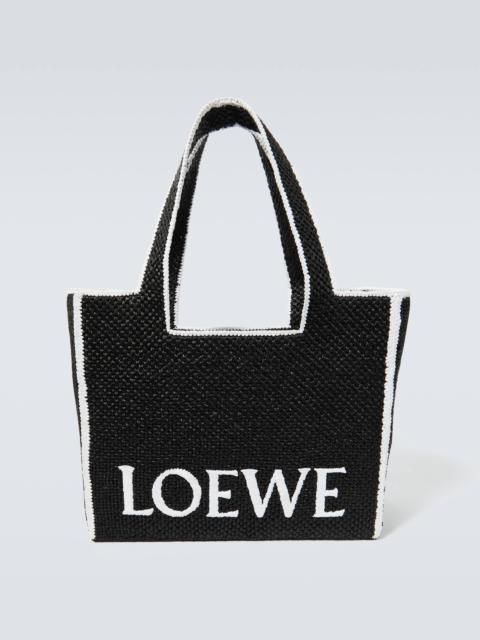 Loewe Large logo raffia tote bag