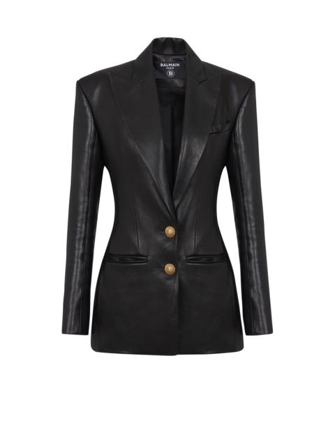 Balmain 2-button leather jacket