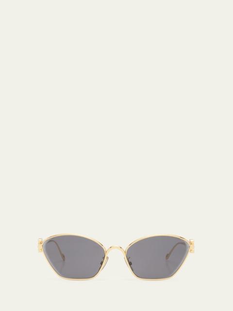 Loewe Anagram Golden Metal Cat-Eye Sunglasses
