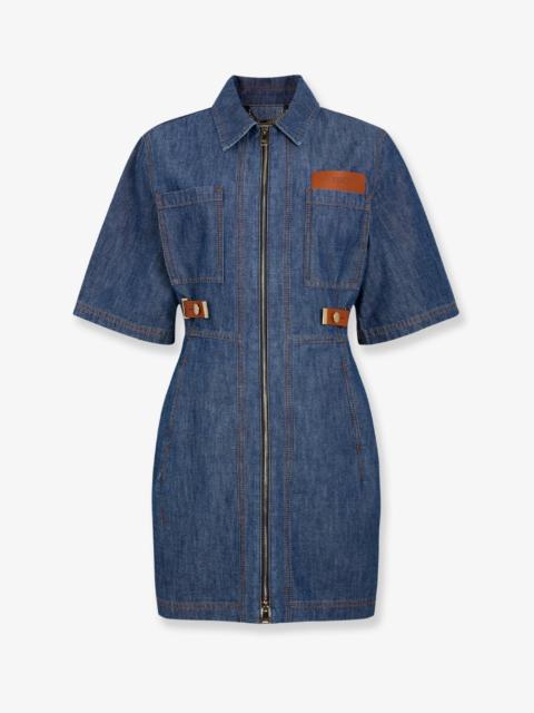FENDI Fendi Chambray Denim Chemisier Dress