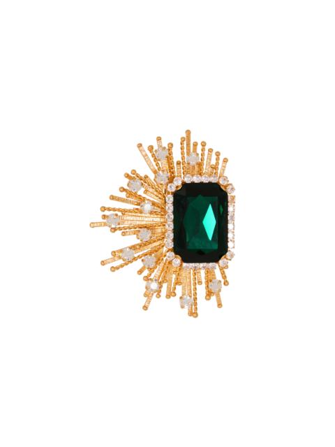 Balmain Gems rhinestone and crystal brooch