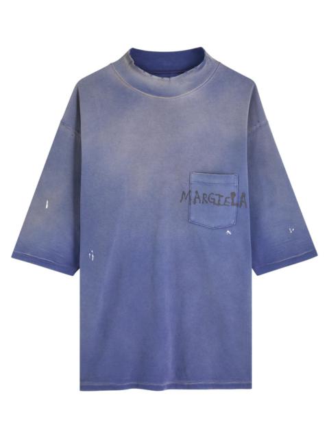 Maison Margiela Distressed Logo-printed Cotton T-shirt
