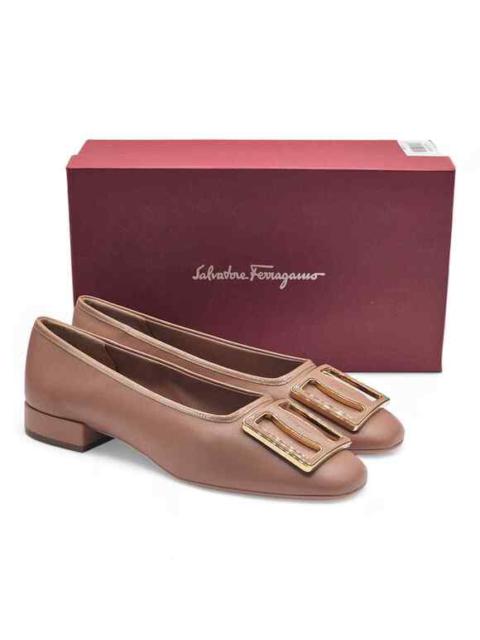 FERRAGAMO Salvatore Ferragamo Myrna Leather Embellished Ballet Flats 9.5 $695