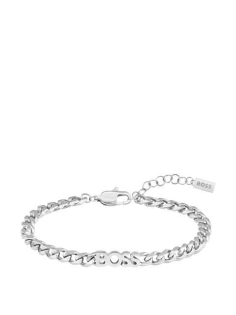BOSS CURB-CHAIN BRACELET WITH LOGO DETAIL