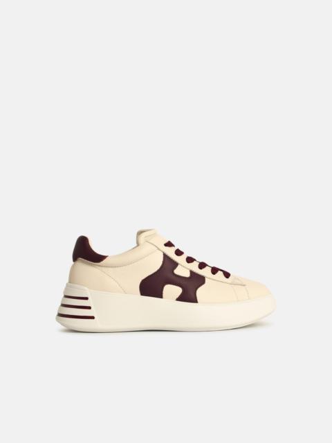 HOGAN 'REBEL H564' CREAM LEATHER SNEAKERS