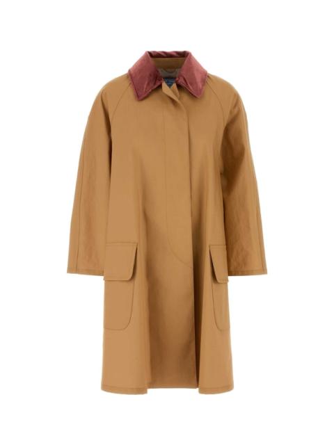 Prada Peach Cotton Overcoat